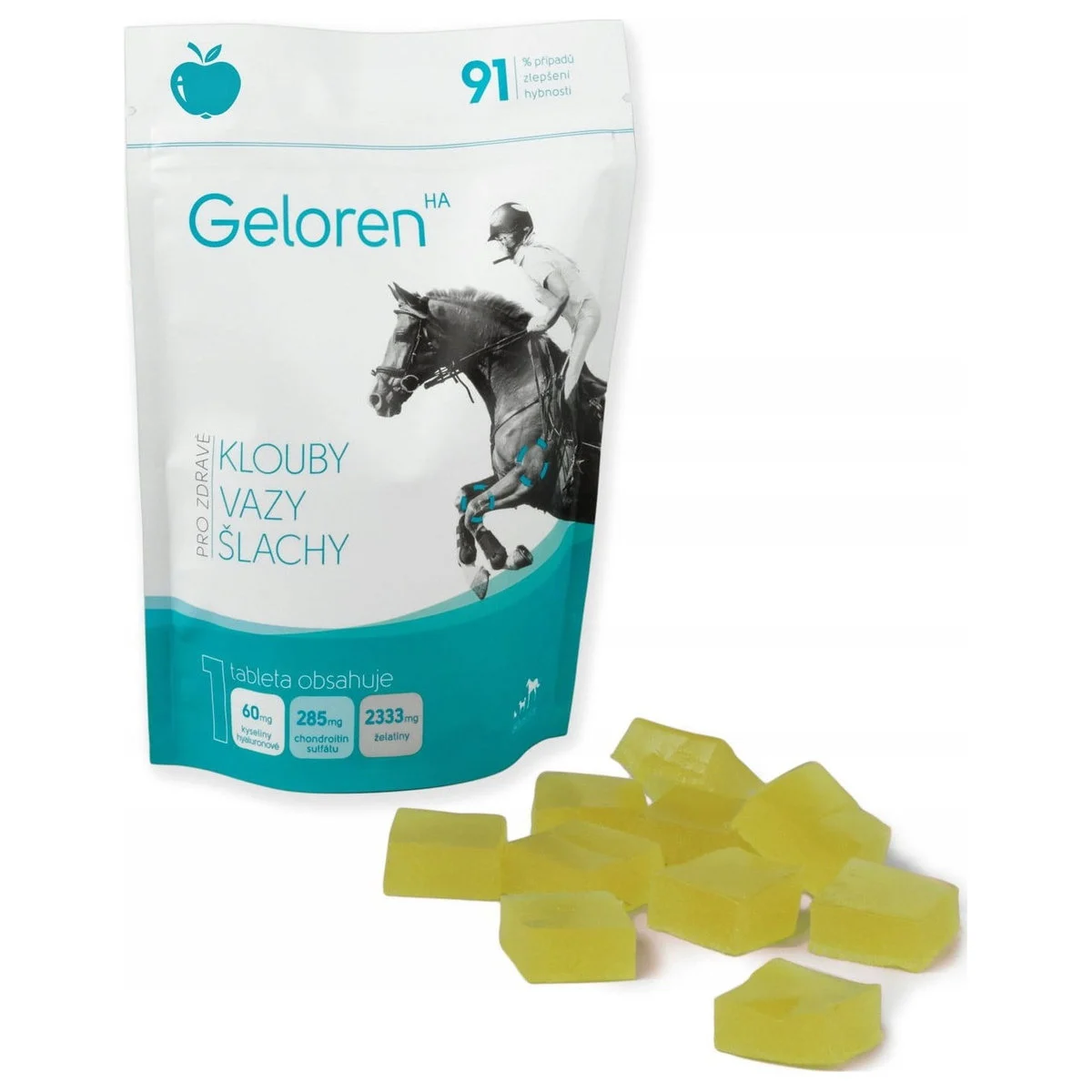 Żelki wspomagające stawy Geloren z kolagenem jabłkowe 450 g