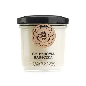 Cytrynowa Babeczka świeca z wosku sojowego Miodowa Mydlarnia